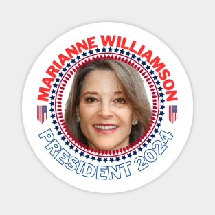 Marianne Williamson President 2024 - Circle Design Magnet